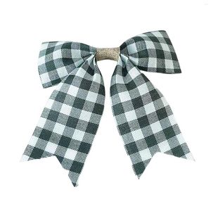 Kerstdecoraties Handgemaakte Vintage Bows Bows Buslap Classic Style Holiday voor feestzaal decoratie