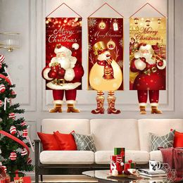 Décorations de noël drapeau suspendu joyeux pour la maison 2023 Navidad Kerst Natal Noel ornements d'arbre de noël fournitures décor 231115