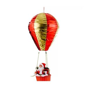 Kerstdecoraties Hangende ornament luchtballon met kerstman plafond hanger indoor outdoor feestelijke vakantiedecor rra