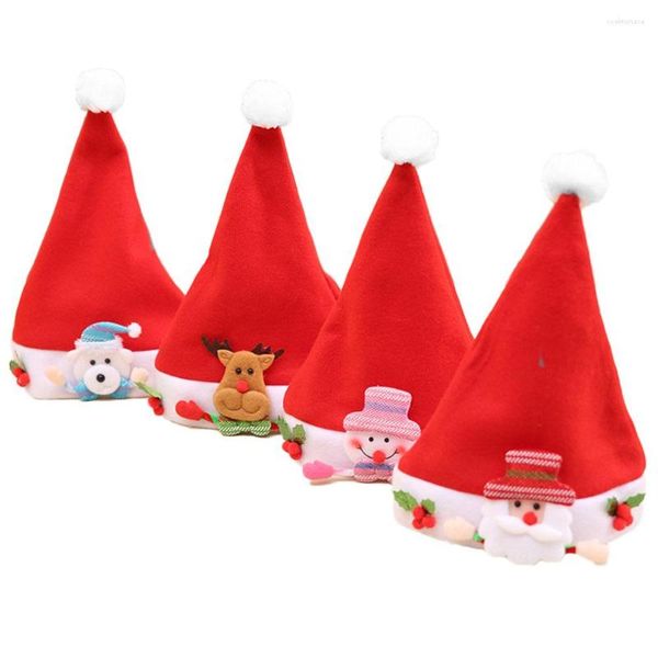 Bonhomme de neige de flanelle de bébé d'enfants de vacances de chapeau de décorations de Noël faciles à porter et biens