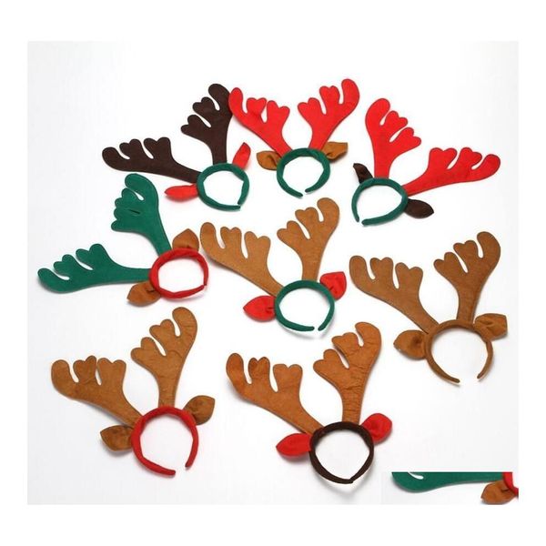 Décorations De Noël Tête Boucle Elk Cheveux Cerceau Renne Antler Bandeau Corne De Cerf Enfants Adts Accessoire Fête Festival Décor Drop Del Dh6Fb