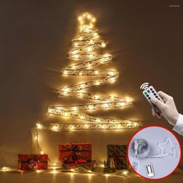 Kerstdecoraties High-Rightness 1 Set Uitstekend lint LED Light Decor Plastic String Bendable For Party
