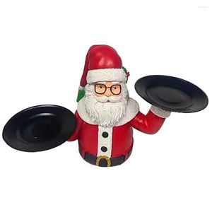 Kerstdecoraties houder hars beeldje kerstman claus standbeeld sneeuwman kom standaard 2 lag fruit candy trays dessert tafel