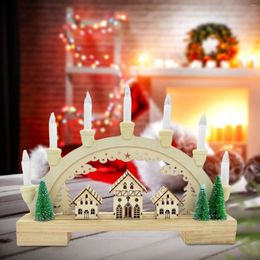 Kerstdecoraties Vakantie sfeer licht ornament semi -cirkelvormig dorp huizen stad voor thuis