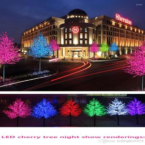 Décorations de noël lumière de vacances LED arbre de fleurs de cerisier 1.5m 1.8m année mariage branches décoratives lampe éclairage extérieur