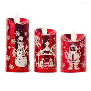 Kerstdecoraties Holiday Simulation Candle Seizoensgebonden ornamenten Evenementen 3 stks/Set Candlestick