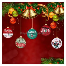 Kerstdecoraties Home Dag aanpasbare warmteoverdracht keramische hanger boomdecoratie drop levering tuin feestelijke feestartikelen dh3vp