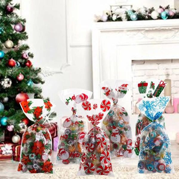 Décorations de noël, décoration de la maison, boîte à cadeaux du père noël, bonhommes de neige, sacs à biscuits joyeux, sac de friandises de noël