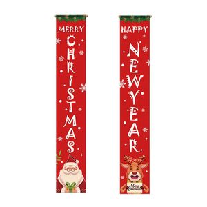 Kerstdecoraties Home rechthoek winkeldeur hangende banner vlag appartement vakantie decor jaar couplet office oxford doek veranda bord