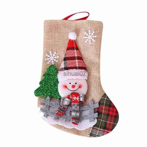 Kerstversiering Hot selling kerstversiering Kerstman Claire sokken Effen patroon pop linnen sokken kerstboom hanger decoratie Kerst gi