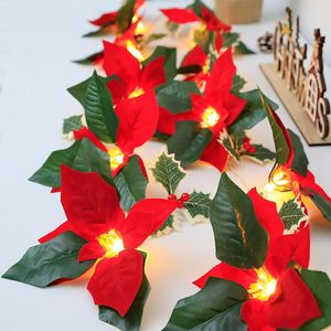 Decoraciones de Navidad Hogar Luces Led Cadena Cártamo Fruto Rojo Decoración Lámparas Festival de Navidad Fiesta Adornos de luz Árbol Jardín Decoración