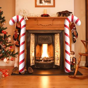 Kerstversiering Opblaasbare Canes Lollipop Ballon Vrolijke Decoratie voor Thuis Kerst Ornamenten Outdoor Decors Navidad Gifts Noel 230905