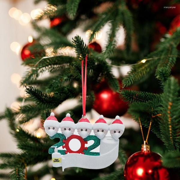 Decoraciones navideñas Arte del hierro Personalizado Sobreviviente Familia de adornos Decoración navideña Colgante con máscaras Árbol D70Navidad