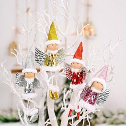 Décorations de Noël Jieme Decorative Sequin Wings Girl Pendant Creative Angel Gift