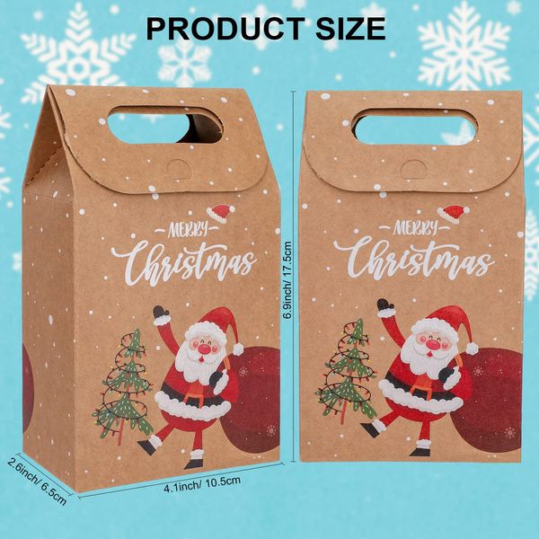 Decoraciones navideñas Cajas de dulces y kraft Bk Gift Treat Goody Bolsas de regalos de Navidad para regalos Pequeños juguetes Suministros para fiestas Entrega directa Otoij