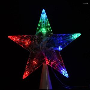 Décorations de Noël Grand Tree Topper Star Lights Lampe Décoration multicolore 100-240V MF