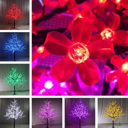 Decoraciones navideñas LED Luz de árbol de cerezo artificial Luz de Navidad Bombillas LED 0,8-2 M de altura Uso exterior a prueba de lluvia Lámpara de árbol de patio LT636