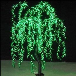 Décorations de Noël LED saule artificiel pleureur arbre lumière utilisation extérieure 945pcs LED 1 8m 6ft hauteur décoration imperméable à la pluie 3369