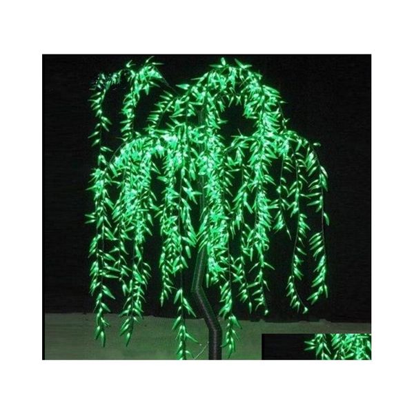 Décorations de Noël LED artificielle Willow Wee Tree Light Utilisation extérieure 945pcs LED 1,8 m / 6 pieds de hauteur Décoration anti-pluie Drop Deliver Dhvi3