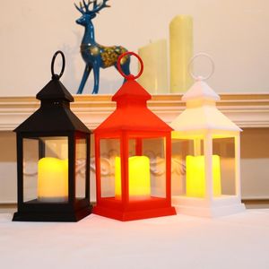 Décorations de Noël LED Bougie Lanterne Lumière Joyeux pour la maison Navidad Arbre Ornements Cadeau de Noël Année 2022