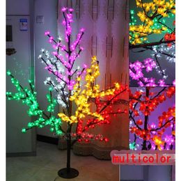 Décorations de Noël LED Cherry Blossom Tree Light 672pcs BBS 1.5M Hauteur 110 / 220VAC Sept couleurs pour l'option Rainproof Outdoor U DR OTVKT