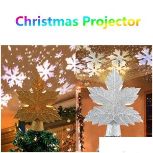 Kerstversiering Led-decoratie Boomtopper Ornamenten Kerst Sterrenverlichting Projector Fee Hemel Ster Sneeuwvlok Laserprojectie De Dhwtw