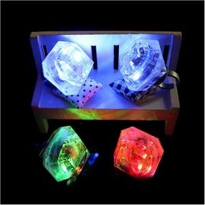 Kerstversiering Led Glow Diamond Ring Oplichtende ringen Rave Festival Bruiloft Lichtgevend speelgoed in het donker Drop Delivery Home Ga Dhm3M