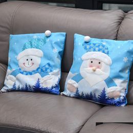 Décorations De Noël Led Glowing Taie D'oreiller Pour Le Père Noël Bonhomme De Neige Taie D'oreiller Er Xmas Décoration Canapé Voiture Fournitures Drop Delivery Dhksn