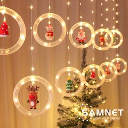 Kerstdecoraties LED Holiday Light Lamp Room slingerd jaar snaarlichten Santa Accessories 221122