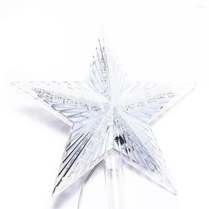 Kerstdecoraties LED verlichte ster Topper Batterij Powered Tree Ornamenten Licht benodigdheden Xmas huishoudelijke tuinwinkel decor cadeau