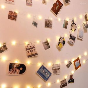 Kerstdecoraties LED PO STRING 2M/5M/10M Fairy Lights met clips voor foto's Slaapkamer Verjaardagsfeestje Wall Dorm Wedding Decoratie