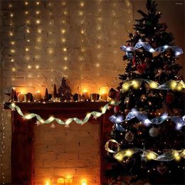 Kerstdecoraties LED LIBBON LICHTEN STRING Decor Kerstmis raam Gordijn Fairy Light Decoratie voor bruiloftsfeest binnenshuis slaapkamer