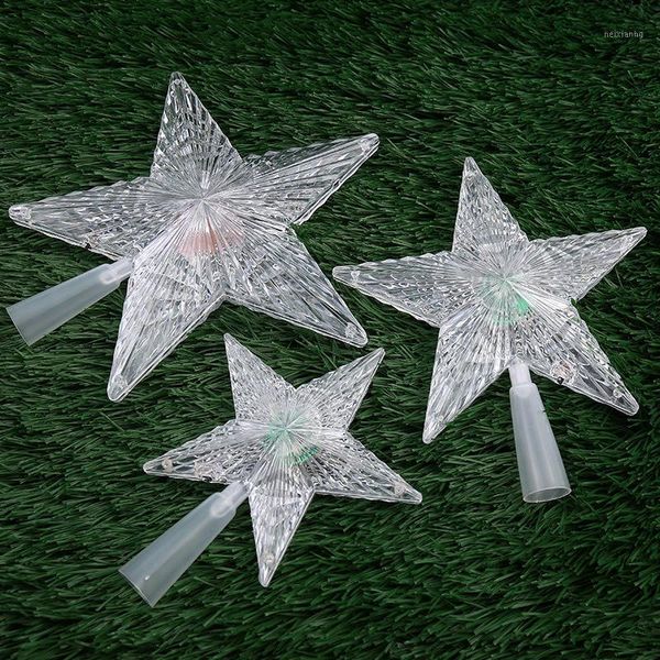 Décorations de Noël LED Shining Tree-top Star Commerce extérieur Vente en gros PS Ornements en plastique Décorations de fête créatives personnalisées1