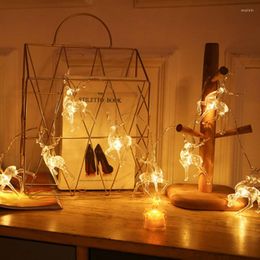 Décorations de Noël LED Sika Deer String Day Décoration en forme d'élan Lanterne Battery Powerd Light Strip Year