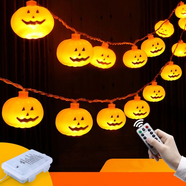 Decoraciones navideñas LED linternas pequeñas luces intermitentes gypsophila arreglo de decoración de Halloween calabaza fantasma caja de batería impermeable luz de cadena