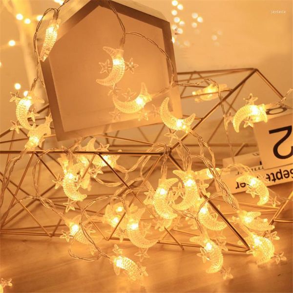 Décorations de Noël Led Étoile Lune Guirlandes Lumineuse Eid Mubarak Arbre Année Fête De Vacances Éclairage Décoratif