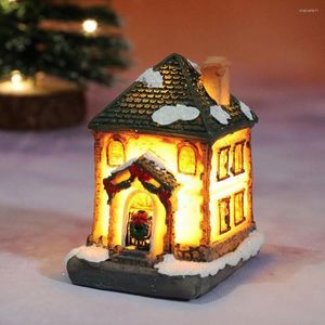 Decoraciones navideñas Casa de luz para regalos de Navidad para el hogar adornos de cristmas Año Natale NaviDad Noel Decoración de decoración F1U3