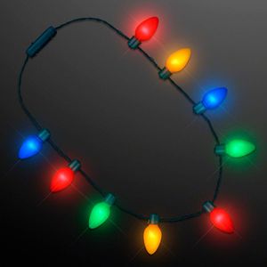 Décorations de Noël illuminent les colliers Bb pour les fêtes de pulls de Noël laids et les cadeaux de fête, livraison directe Am3Rp