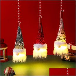 Décorations De Noël Illuminez Gnome En Peluche Jouets Lumineux Maison Décoration De Noël Nouvel An Bling Jouet Enfants Cadeau Table Ornement Drop Delive Dhrte