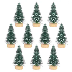 Kerstversiering LIOOBO 10 stks 5 cm miniatuur bomen mini pijnboom desktop DIY ornament voor thuis kunstmatige dennen