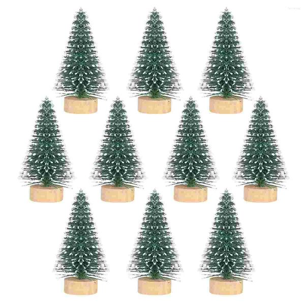 Decoraciones navideñas LIOOBO 10 Piezas 5 cm árboles en Miniatura Mini árbol de Pino Adorno de Bricolaje de Escritorio para el hogar Pinos Artificiales