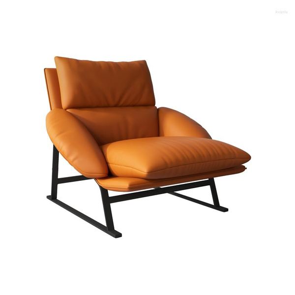 Canapé à une place en cuir, décorations de noël, chaise de styliste minimaliste, paresseux, moderne, accoudoir de balcon, loisirs