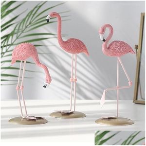 Kerstversiering Mooi Schattig Flamingo Ontwerp Hars Thuis Geschenken Ornamenten Tafel Bureau Voor Ktng 2/5000 Woonkamer Slaapkamer Y201020 Drop De Dhzyt