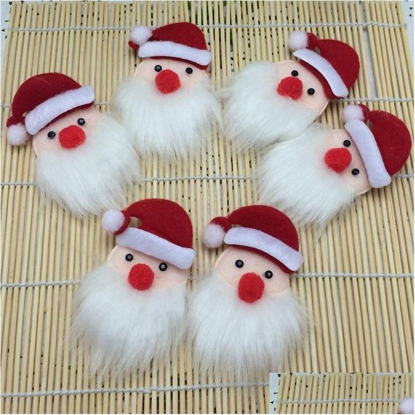 Decoraciones navideñas Tela encantadora Suministros de Papá Noel Mini cabeza de muñeca linda Calcetines para niños 6X9 Cm Accesorios Entrega de la gota Inicio Ga Dhtxj
