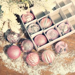 Décorations de Noël LuanQI Balls Ornement Boule d'arbre de Noël Rouge Or Argent Pendentifs suspendus Home Party Decor Année 2023 231026