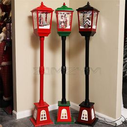 Décorations de Noël Lucky Snow Small Street Lamp Festival Up Supplies Musique