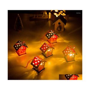 Décorations De Noël Lumineux Chalet Pendentif Arbre Ornements Pour El Bar Supermarché Accueil Drop Delivery Jardin Festive Party Supplies Dhsvl