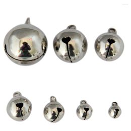 Kerstdecoraties Mengxiang 50 stks Copper Small Jingle Bells Coppe Festival Sieraden Pendantsr metal Fit Decor