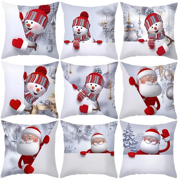 Décorations de noël joyeux housse de coussin pour la maison ornements noël Navidad cadeaux bonne année 2023 noël