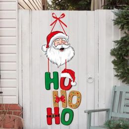 Décorations de Noël joyeuses portes de porte annuelle pendentifs de fête